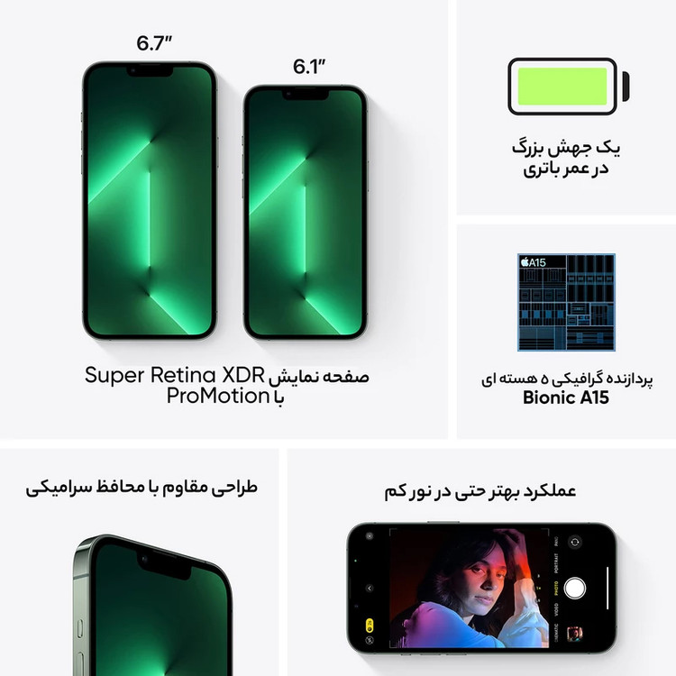 گوشی موبایل اپل مدل iPhone 13 Pro Max CH دو سیم کارت ظرفیت 256 گیگابایت و رم 6 گیگابایت - نات اکتیو