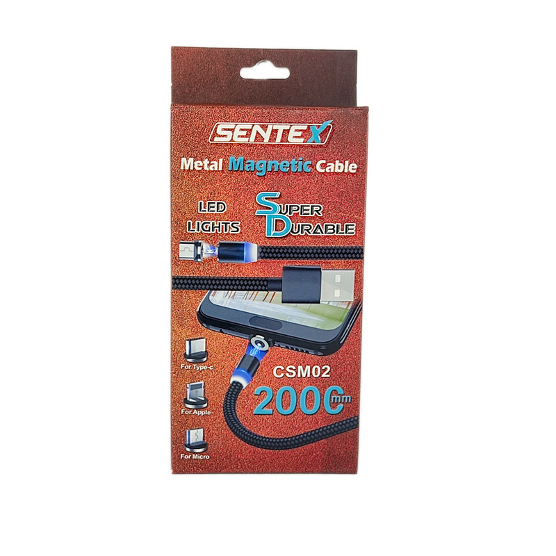 کابل تبدیل USB به microUSB/ لایتنینگ /USB-C سنتکس مدل CSM02 طول 2 متر