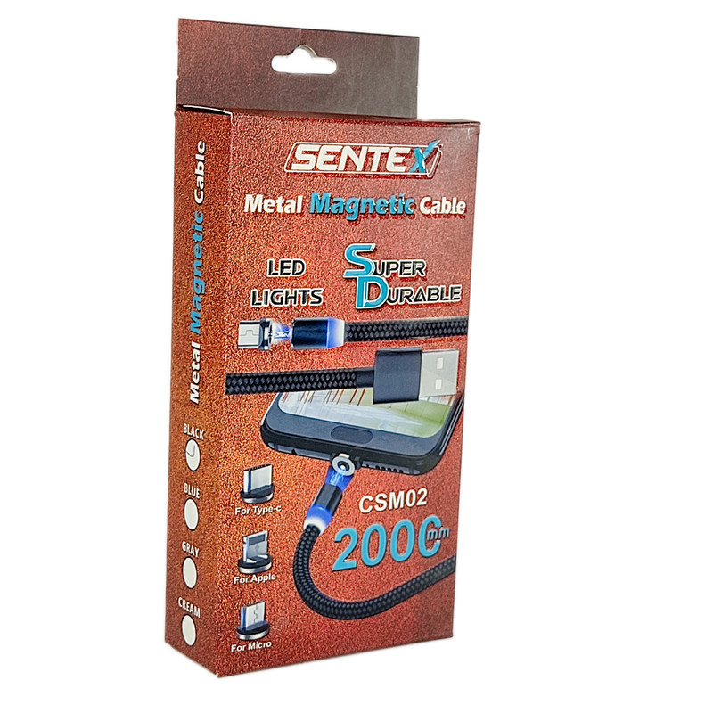 کابل تبدیل USB به microUSB/ لایتنینگ /USB-C سنتکس مدل CSM02 طول 2 متر