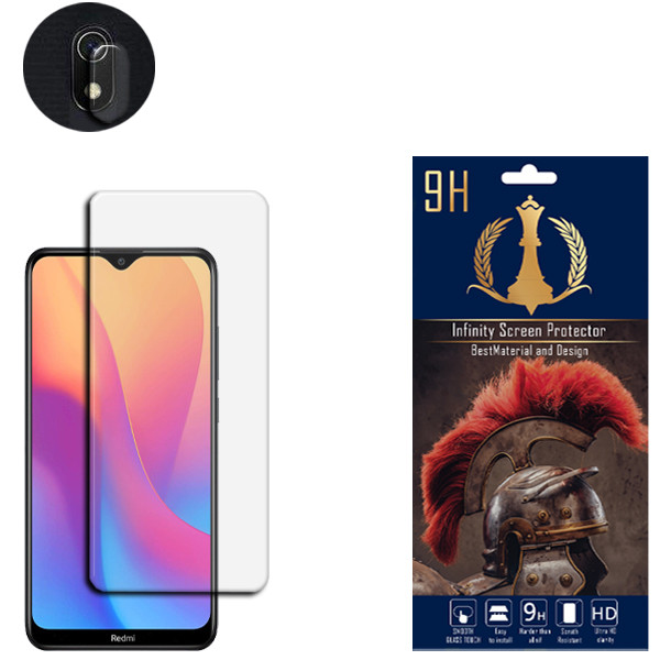 محافظ لنز دوربین اینفینیتی مدل PRO MAX مناسب برای گوشی موبایل شیائومی REDMI 8A به همراه محافظ صفحه نمایش