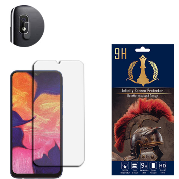 محافظ لنز دوربین اینفینیتی مدل PRO MAX مناسب برای گوشی موبایل سامسونگ Galaxy A10 به همراه محافظ صفحه نمایش
