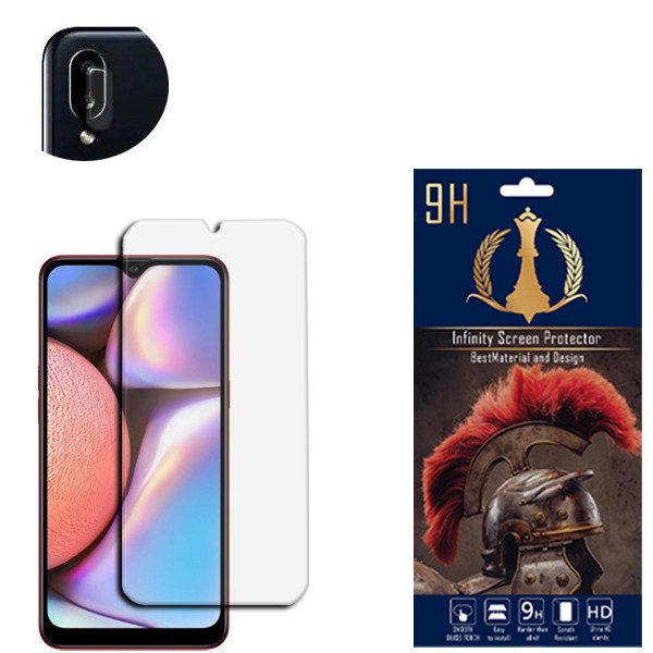 محافظ لنز دوربین اینفینیتی مدل PRO MAX مناسب برای گوشی موبایل سامسونگ Galaxy A10S به همراه محافظ صفحه نمایش