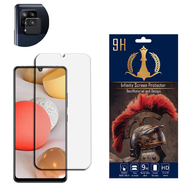 محافظ لنز دوربین اینفینیتی مدل PRO MAX مناسب برای گوشی موبایل سامسونگ Galaxy A42 به همراه محافظ صفحه نمایش