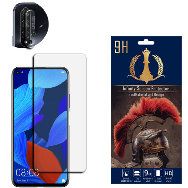 محافظ لنز دوربین اینفینیتی مدل PRO MAX مناسب برای گوشی موبایل هوآوی NOVA 5T به همراه محافظ صفحه نمایش