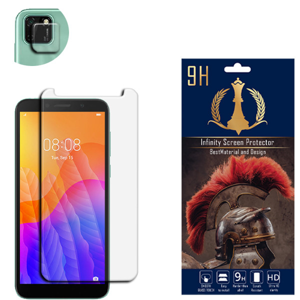 محافظ لنز دوربین اینفینیتی مدل PRO MAX مناسب برای گوشی موبایل هوآوی Y5P به همراه محافظ صفحه نمایش