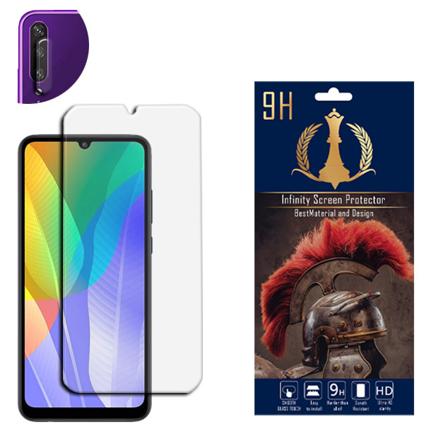 محافظ لنز دوربین اینفینیتی مدل PRO MAX مناسب برای گوشی موبایل هوآوی Y6P به همراه محافظ صفحه نمایش
