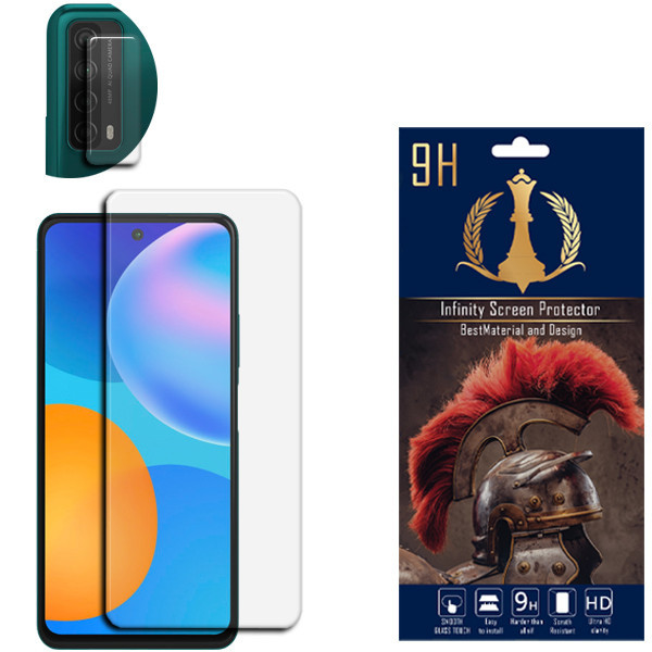 محافظ لنز دوربین اینفینیتی مدل PRO MAX مناسب برای گوشی موبایل هوآوی Y7A به همراه محافظ صفحه نمایش