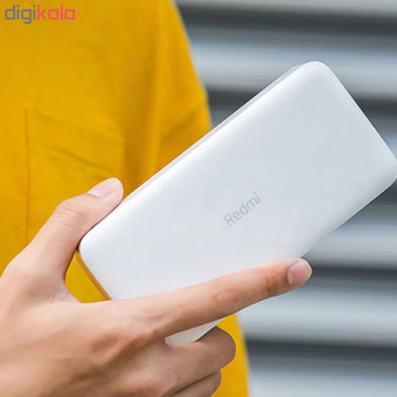 پاوربانک شیائومی مدل Redmi ظرفیت 20000 میلی آمپرساعت به همراه کابل تبدیل microUSB