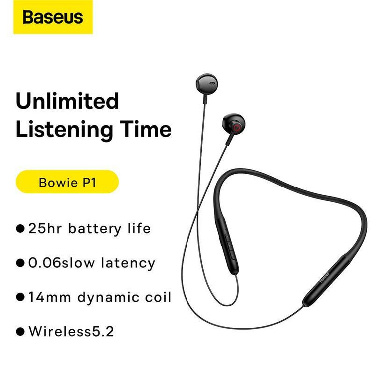 هندزفری بلوتوثی باسئوس مدل SKT Bowie Series P1 Half In-ear