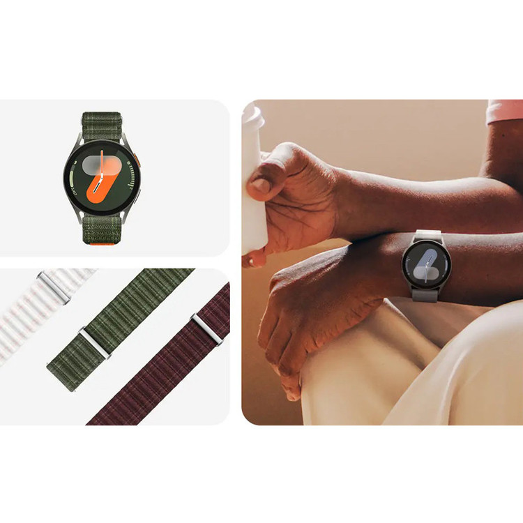 بند سامسونگ مدل One Click Fabric Band ET-SVL30 مناسب برای ساعت هوشمند سامسونگ Galaxy Watch 4 /Galaxy Watch 5 / Galaxy Watch 5 Pro / Galaxy Watch 6 / Galaxy Watch 6 Classic / Galaxy Watch 7