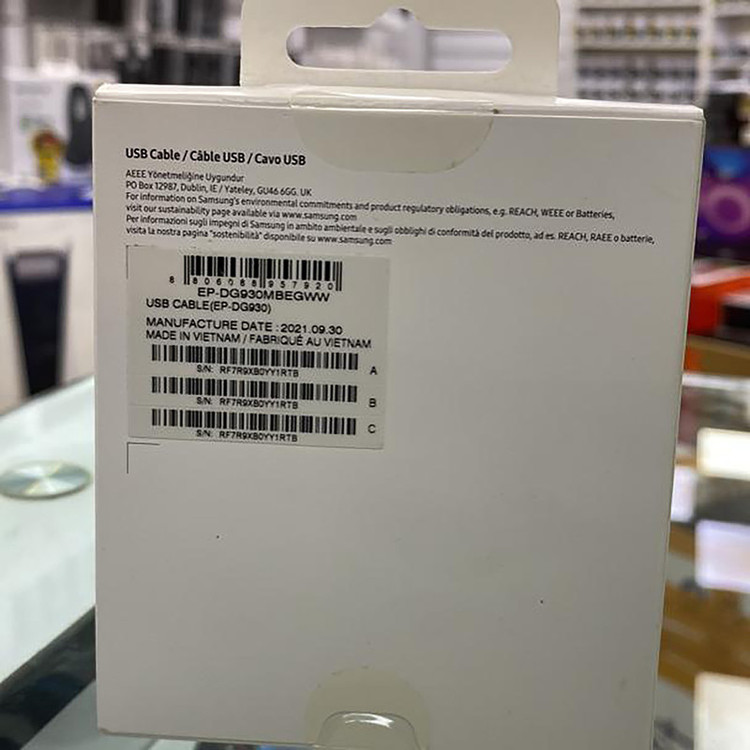 کابل تبدیل USB به USB-C سامسونگ مدل EP-DG930 طول 1.5 متر بسته 2 عددی