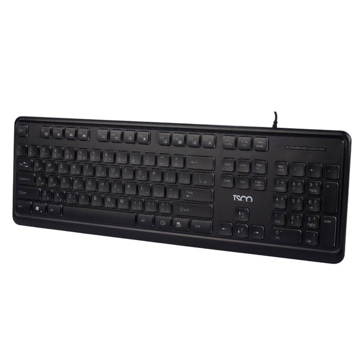 کیبورد تسکو مدل TK 8046،سوییچ ممبران، Full-size، نورپردازی RGB