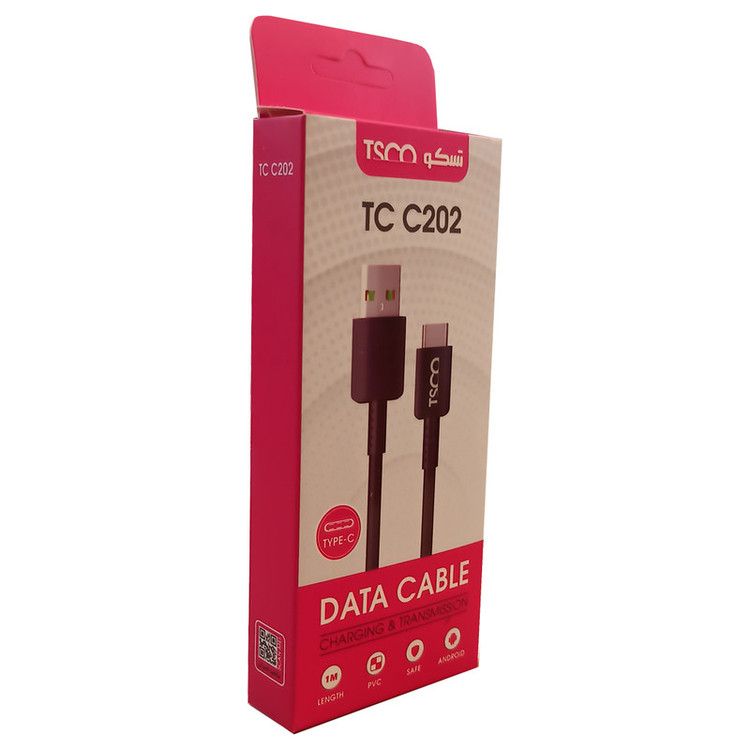 کابل تبدیل USB به USB-C تسکو مدل TCC 202 طول 1 متر