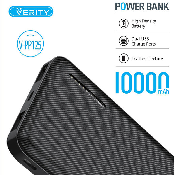 پاوربانک وریتی مدل V-PP125 ظرفیت 10000 میلی آمپر ساعت