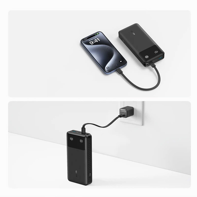 پاوربانک انکر مدل A1384 ظرفیت 20000 میلی آمپر ساعت به همراه کابل USB-C