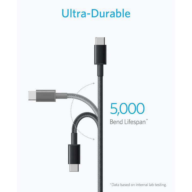 کابل تبدیل USB-A به USB-C انکر مدل Nylon A8173 طول 1.8 متر