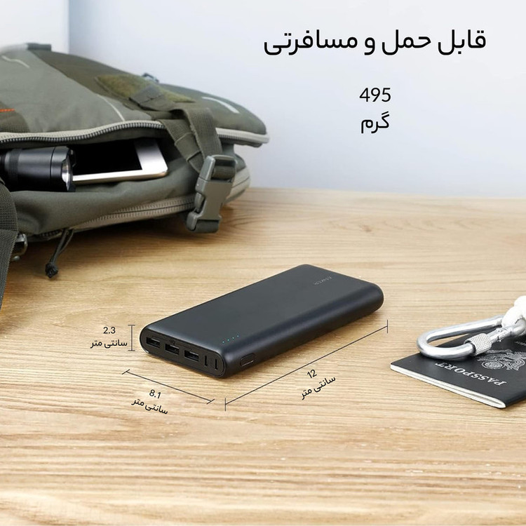 پاوربانک انکر مدل A1277 PowerCore ظرفیت 26800 میلی آمپر ساعت