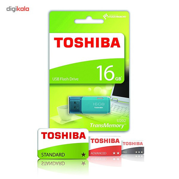 فلش مموری توشیبا مدل TransMemory U202 ظرفیت 16 گیگابایت