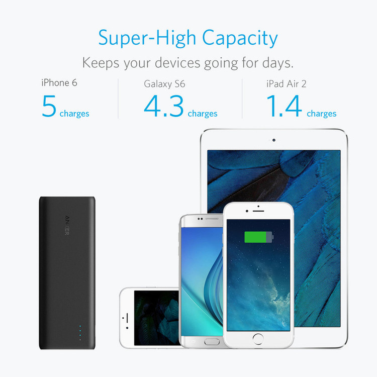 پاوربانک انکر مدل A1252 PowerCore ظرفیت 15600 میلی آمپر ساعت