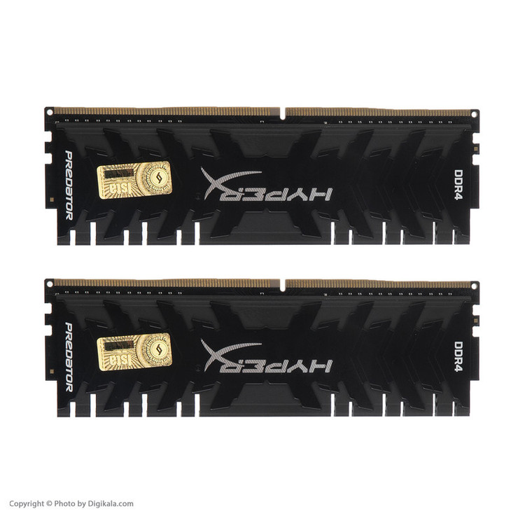 رم دسکتاپ DDR4 دو کاناله 4600 مگاهرتز CL19 هایپرایکس مدل PREDATOR ظرفیت 16 گیگابایت بسته دو عددی