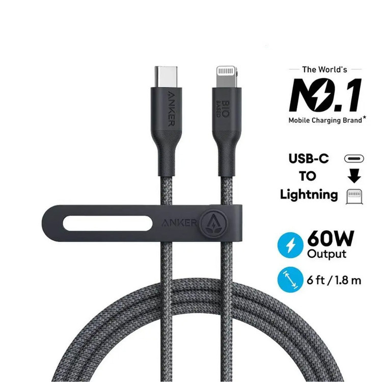 کابل تبدیل USB-C به لایتنینگ انکر مدل A80B6H11 طول 1.80 متر