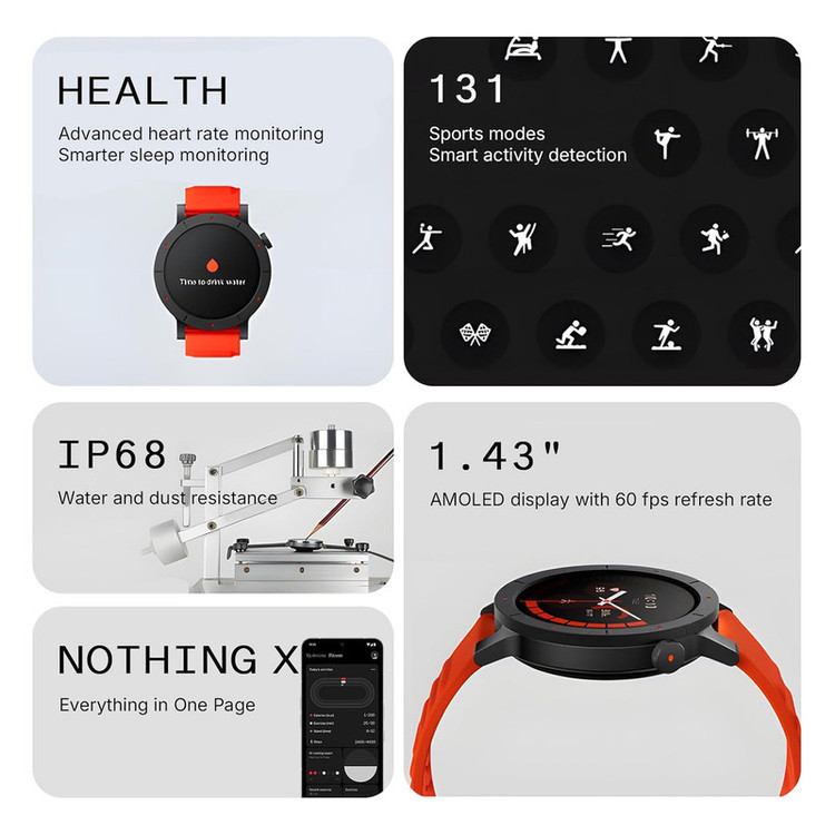 ساعت هوشمند 47 میلیمتری ناتینگ مدل CMF Watch Pro 3 با بند سیلیکونی