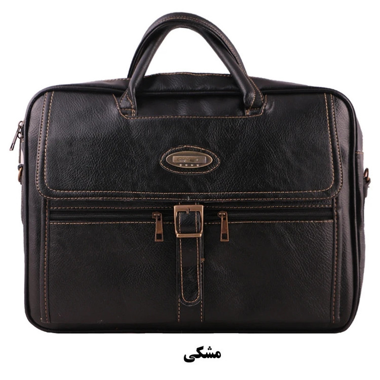 کیف اداری مردانه مدل چرم مصنوعی سگک 002