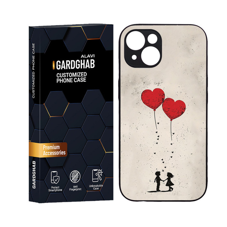 کاور گارد قاب علوی مدل دورژله ای عاشقانه مناسب برای گوشی موبایل اپل iPhone 14