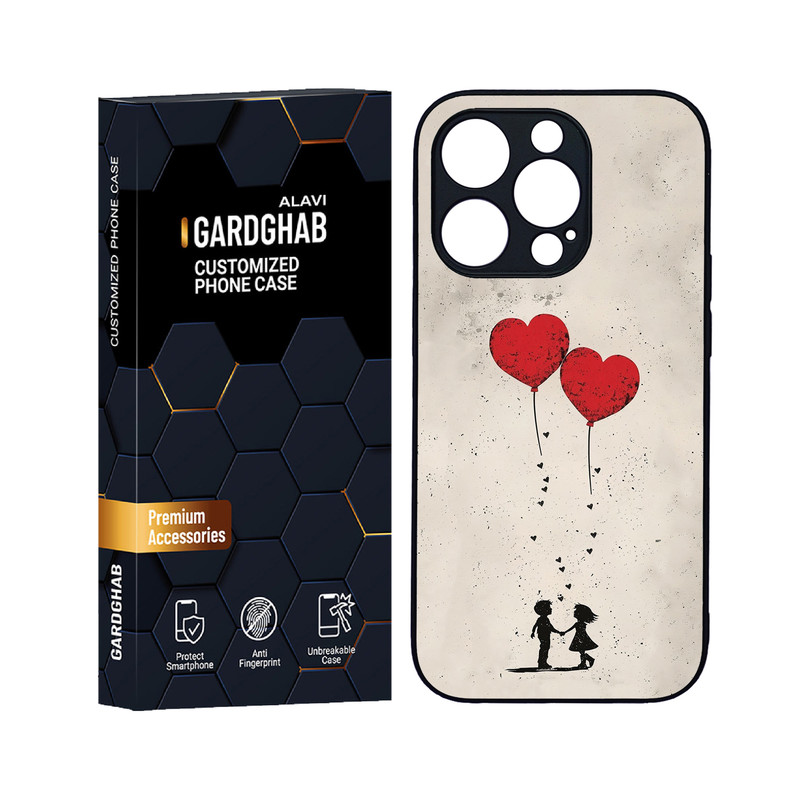 کاور گارد قاب علوی مدل دورژله ای عاشقانه مناسب برای گوشی موبایل اپل iPhone 14 Pro