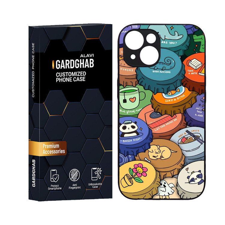 کاور گارد قاب علوی مدل دورژله ای کارتنی و انیمه مناسب برای گوشی موبایل اپل iPhone 14