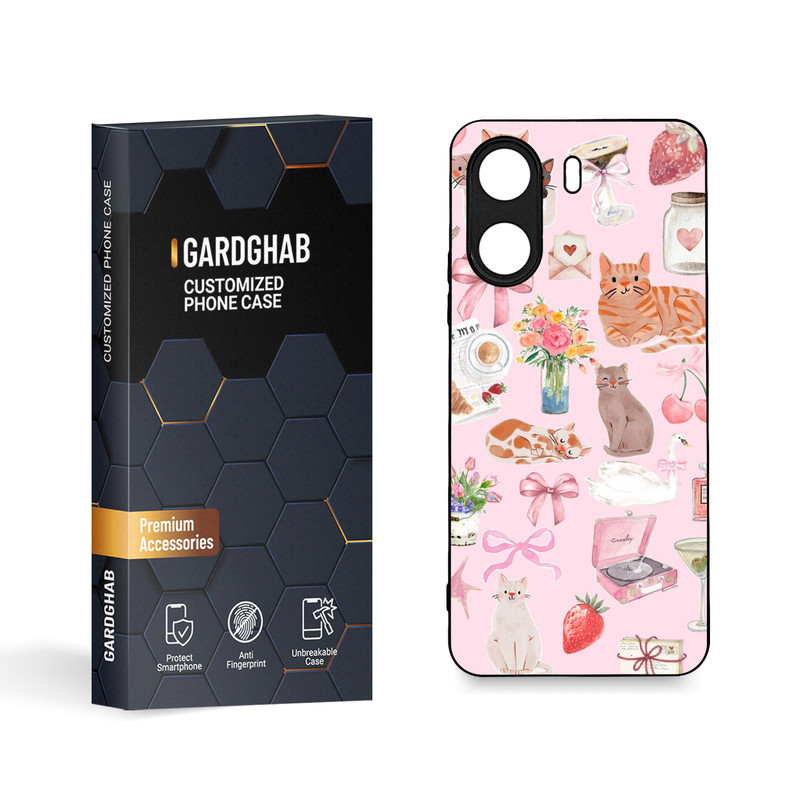 کاور گارد قاب مدل دورژله ای فانتزی مناسب برای گوشی موبایل شیائومی Poco C65 / Redmi 13c