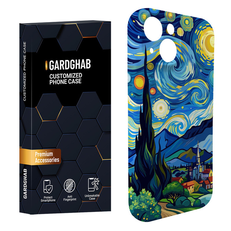 کاور گاردقاب مدل هنری مناسب برای گوشی موبایل اپل iPhone15 plus