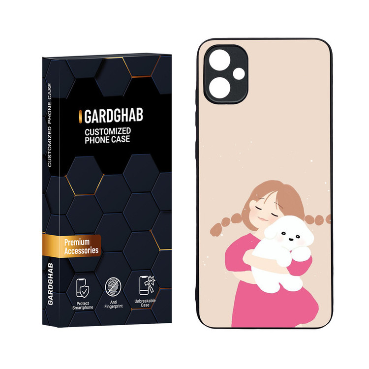 کاور گارد قاب مدل دورژله ای پشت گلس دخترانه مناسب برای گوشی موبایل سامسونگ Galaxy A05