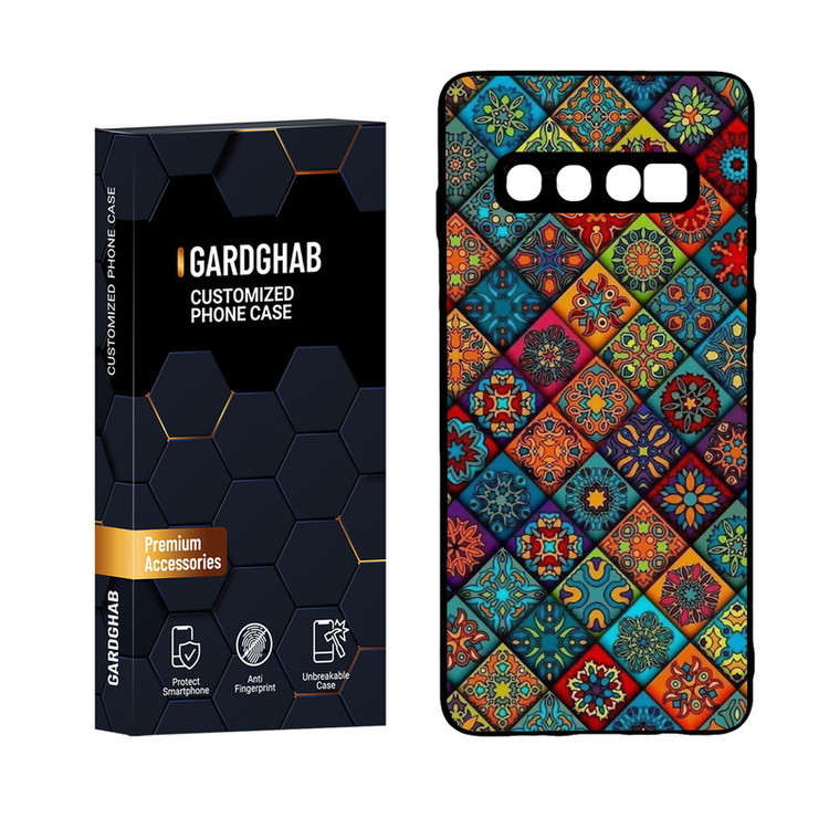کاور گارد قاب مدل پشت گلس هنری مناسب برای گوشی موبایل سامسونگ Galaxy S10