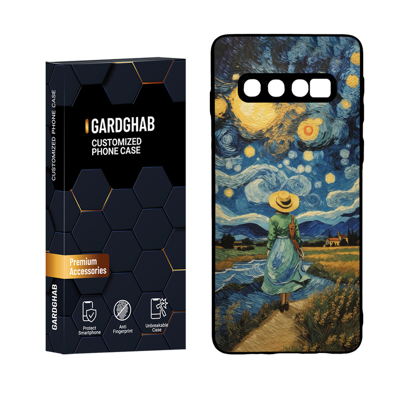 کاور گارد قاب مدل هنری مناسب برای گوشی موبایل سامسونگ Galaxy S10