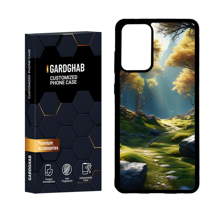 کاور گارد قاب مدل پشت گلس هنری مناسب برای گوشی موبایل سامسونگ Galaxy A72