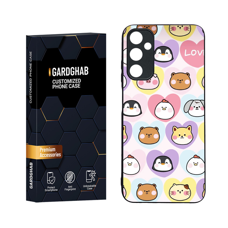 کاور گارد قاب مدل دورژله ای پشت گلس فانتزی مناسب برای گوشی موبایل سامسونگ Galaxy A05s