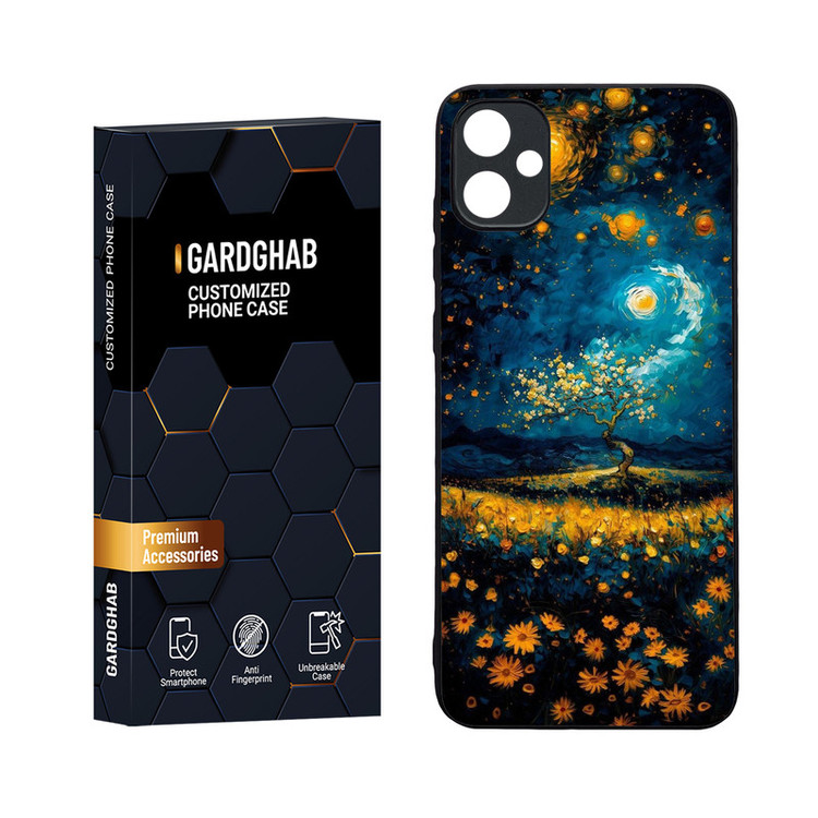 کاور گارد قاب مدل دورژله ای پشت گلس هنری مناسب برای گوشی موبایل سامسونگ Galaxy A05