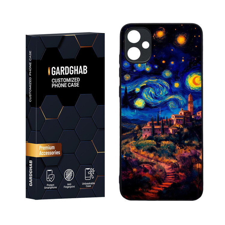 کاور گارد قاب مدل دورژله ای پشت گلس هنری مناسب برای گوشی موبایل سامسونگ Galaxy A05