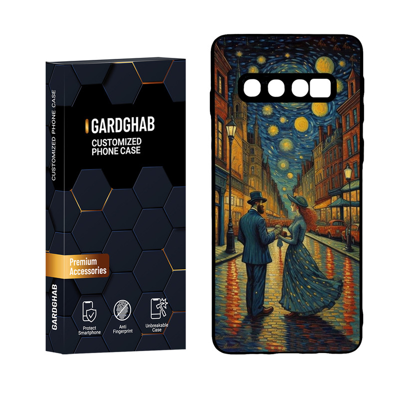کاور گارد قاب مدل پشت گلس هنری مناسب برای گوشی موبایل سامسونگ Galaxy S10