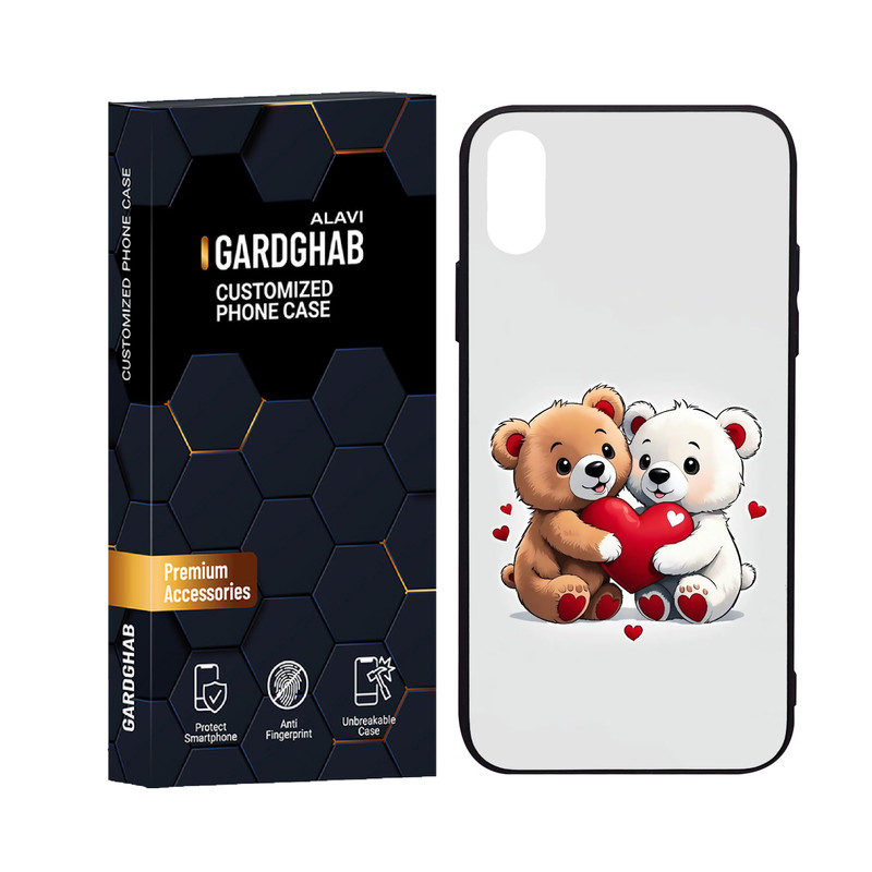 کاور گارد قاب علوی مدل دورژله پشت گلس فانتزی  مناسب برای گوشی موبایل اپل iPhone X / XS