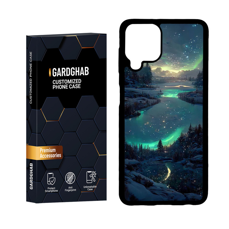 کاور گارد قاب مدل پشت گلس منظره و طبیعت مناسب برای گوشی موبایل سامسونگ Galaxy A22 4G