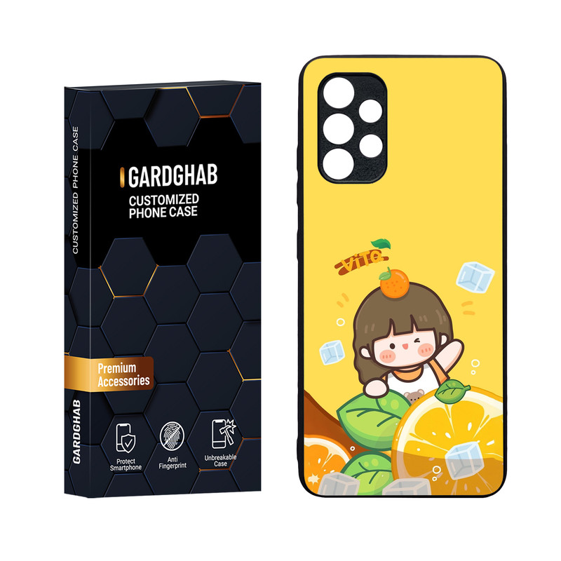 کاور گارد قاب مدل دورژله ای پشت گلس دخترانه مناسب برای گوشی موبایل سامسونگ Galaxy A32 4G