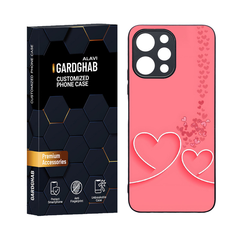 کاور گارد قاب مدل دورژله ای عاشقانه مناسب برای گوشی موبایل شیائومی Redmi 12 4G / 12 5G