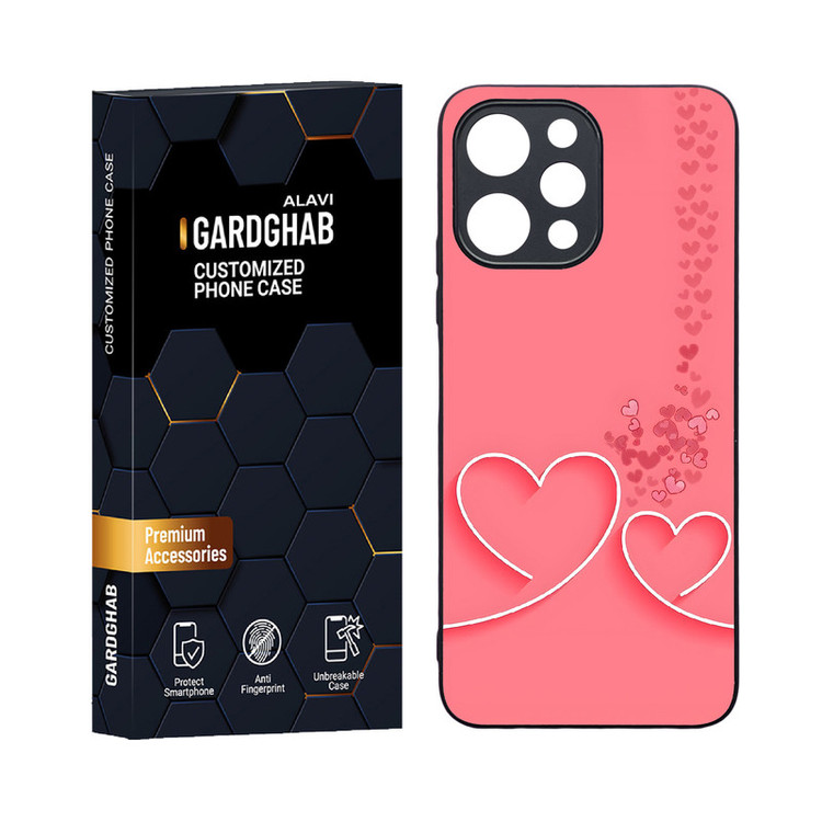 کاور گارد قاب مدل دورژله ای عاشقانه مناسب برای گوشی موبایل شیائومی Redmi 12 4G / 12 5G