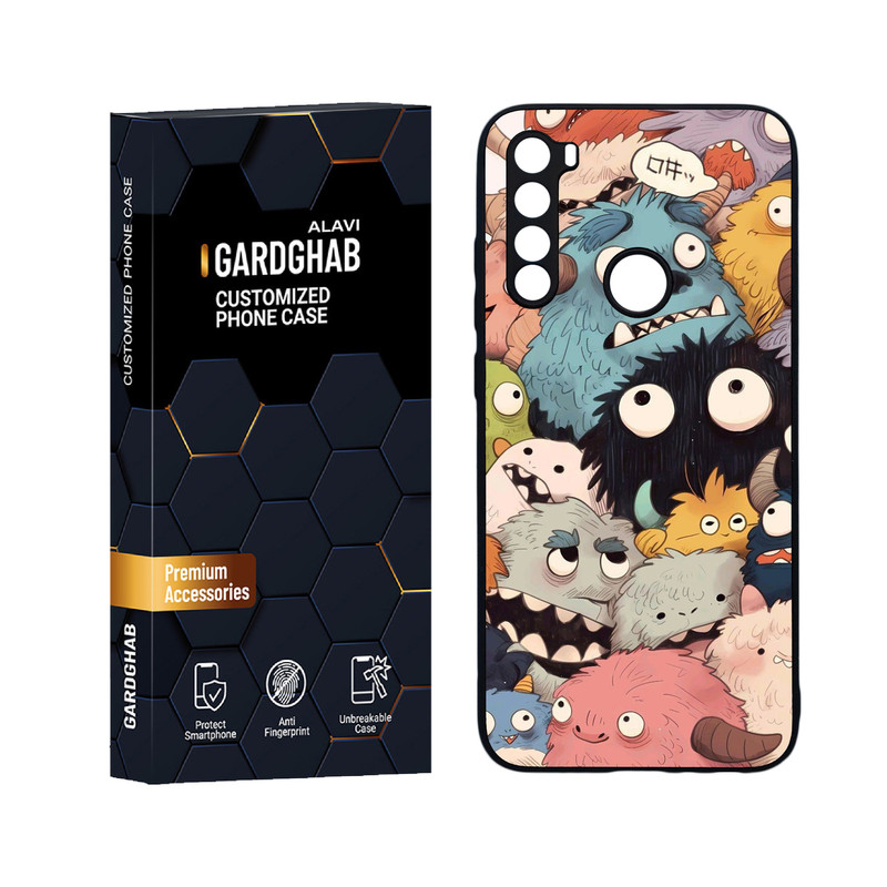 کاور گارد قاب علوی مدل دورژله ای کارتنی و انیمه مناسب برای گوشی موبایل شیائومی Redmi Note 8