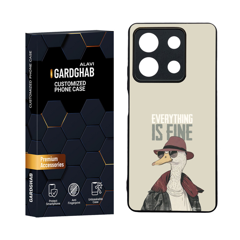 کاور گارد قاب مدل دورژله ای پشت گلس پسرانه مناسب برای گوشی موبایل شیائومی Redmi Note 13 5G