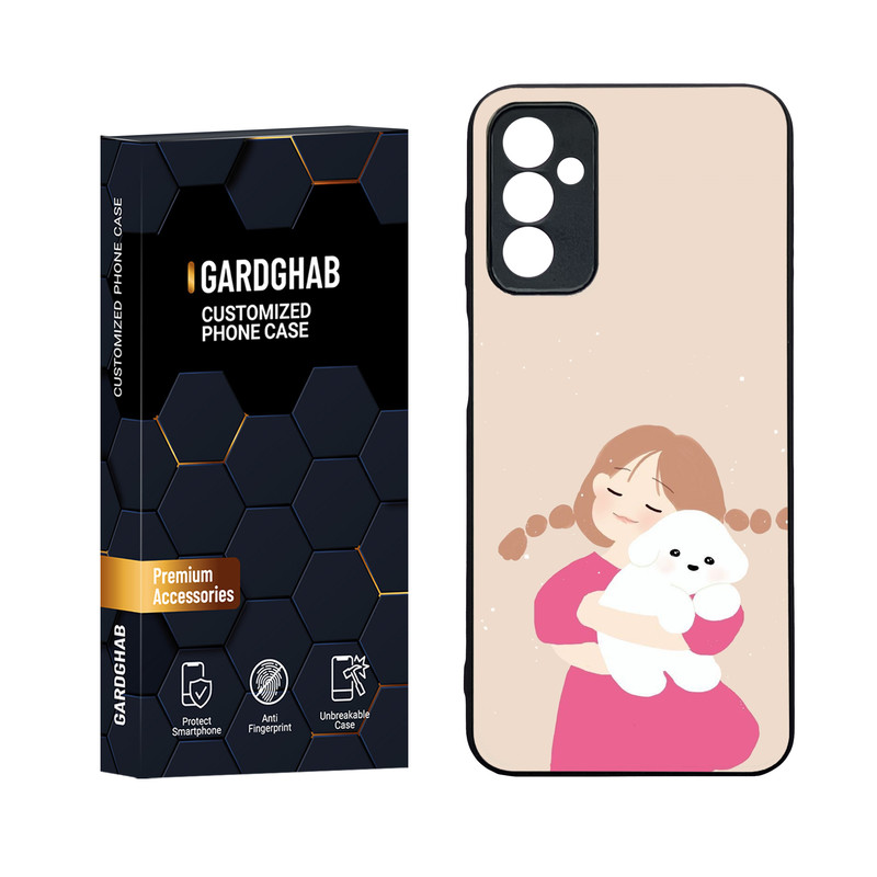 کاور گارد قاب مدل دورژله ای پشت گلس دخترانه مناسب برای گوشی موبایل سامسونگ Galaxy M13 4G