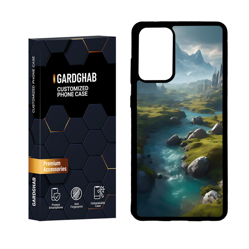 کاور گارد قاب مدل پشت گلس هنری مناسب برای گوشی موبایل سامسونگ Galaxy A72