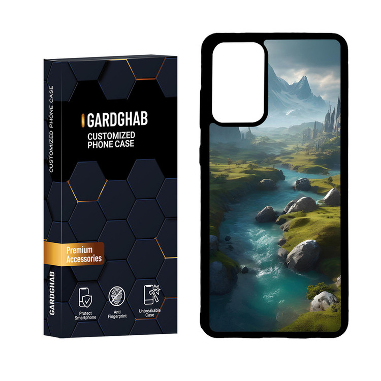 کاور گارد قاب مدل پشت گلس هنری مناسب برای گوشی موبایل سامسونگ Galaxy A72